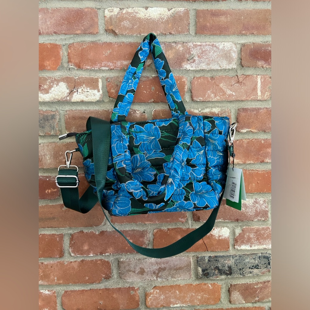 Nwt Hvisk Valley Water Flowers Crossbody Bag Purse Womens Blue Floral — image 3 of 7